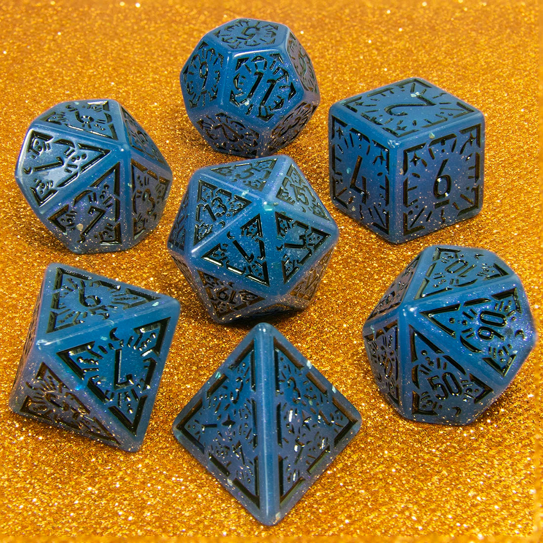 Mineral-Style RPG Dice Set - 7 Piece - Design 11