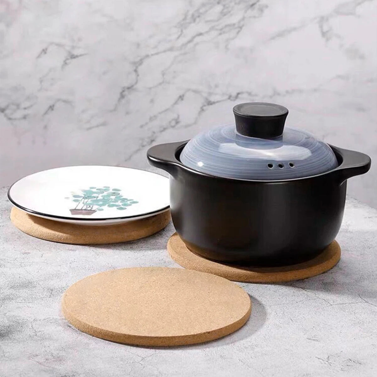 Round Cork Component Pads - Design 2