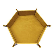 Portable Dices Rolling Tray Folding Hexagon Dices Holder Dices Storage Box