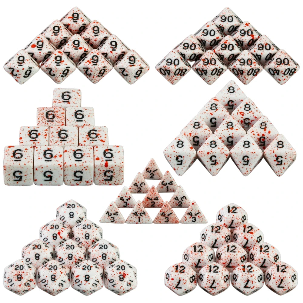 Clear Acrylic Polyhedral RPG Dice Set