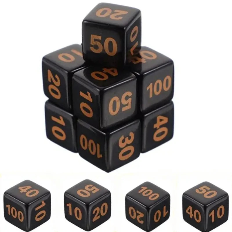 Acrylic Polyhedral RPG Dice Set - 10 Piece