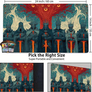 Tree of Life and the Guardians Magic Card Battle Mat MTG Playmat Anti-slip Base gathering gaming mats Board Game Mat for TCG
