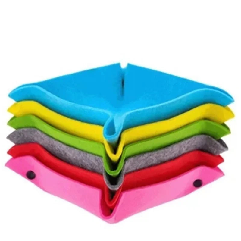 Felt Square Dice & Token Tray - 25 x 25cm