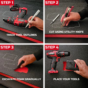 Toolbox Foam Pads High-Density Adjustable Foam Boards for Tool Organization And Cabinet Drawer Storage Solutions Foam Liners