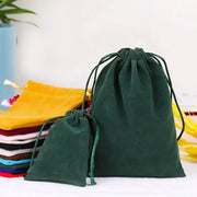10pcs Jewelry Velvet Drawstring Bag Christmas Party Gift Packaging High Quality Soft Cloth Bag Dust Bag Luxury Pouch