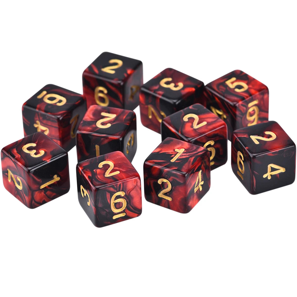 Black Acrylic D6 Dice Set