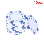10 Pcs ABS Plastic   Casino Texas Hold'em  Metal Coins 11.5g   Game Chip Set Accessories