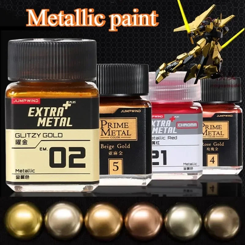 18ml Super Metal Color Series Model Paint  Art Hand Cartoon Character Model Color Effect Painting Decorative Acrylic Pigment