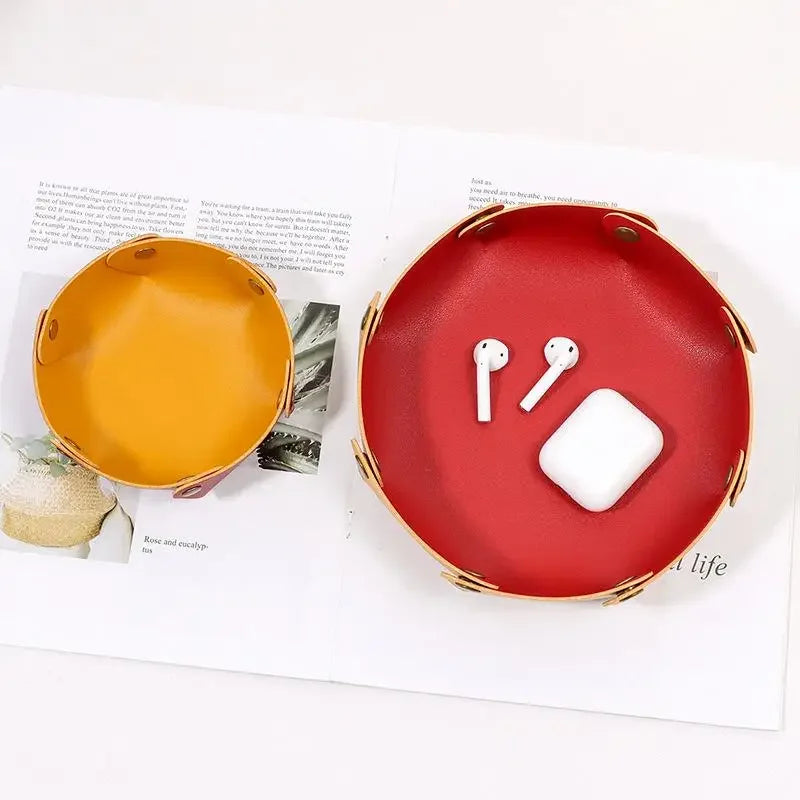 Foldable Dice Hexagonal Tray Box Pu Leather Desktop Storage Box Folding Hexagon Coin Square Tray Dice Game Storage Tray Holder