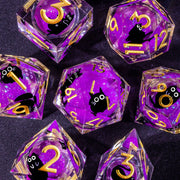 Dice DND Set, Resin Sharp Edge Polyhedral Liquid Dice, Gifts for DND Lovers - Handmade D&D Dice for Dungeon and Dragon Board Gam
