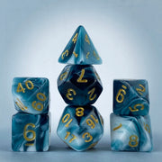 DND Dice Set - Polyhedral Dice Two-color 7 Pcs for Dungeon and Dragons D&D RPG Role Playing Games Dice with Dice Bag