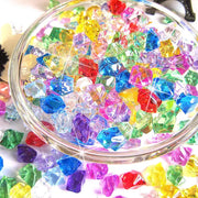 100PCS Plastic Gems Ice Grains Colorful Stones Children Jewels Acrylic Jewels Ice Counter Crystal Diamonds DIY Crafts Beads Toy