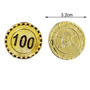 Pirate Party Fake Gold Coins Bulk 1 5 10 20 50 100 Denomination Gold Coins Pirate Themed Party Supplies Game Gift Kids Favors