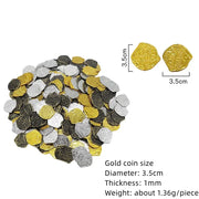 10/25/50pcs Plastic Pirate Coin Fake Gold Coin Treasure Game Simulation Toys Coin Kids Party Gift Kids Birthday Children's Gift