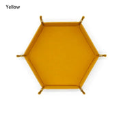 Portable Folding Dice Rolling Tray Set For Rpg Dnd Table Games Pu Leather Velvet Holder Storage Box  Hexagon Coin Square Tray