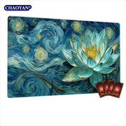 Polluted Purple Lotus Magic Card Battle Mat TCG Playmat Anti-slip Base 35X60CM Gathering Gaming Mats Board Game Mat for TCG