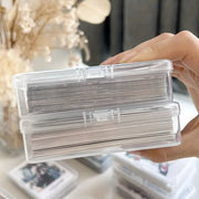5/8Pcs Clear Card Storage Box With Dustproof Lid Desktop Organizer For Photo Cards Coins Small Accessories