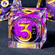 Dice DND Set, Resin Sharp Edge Polyhedral Liquid Dice, Gifts for DND Lovers - Handmade D&D Dice for Dungeon and Dragon Board Gam
