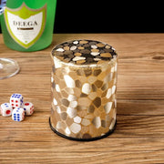 Dices Shake Container with 6 Dices Set For Table Board Game Dices Cup PU Leathers Stable Sturdy Comfortable Hand Feeling 24BD