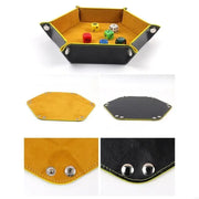 Portable Dices Rolling Tray Folding Hexagon Dices Holder Dices Storage Box