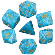 DND 7pcs Polyhedral Dice Set Pearl Swirl for Role Playing Table Games Party Supplies