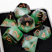 Resin Dice Set Sharp Edge Dice Handmade Resin D&D Dice Set for Dungeons and Dragons Gifts Digital Dice D20 Dice