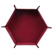 Portable Dices Rolling Tray Folding Hexagon Dices Holder Dices Storage Box