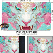 Fantasy White Beast TCG Playmat Magic Card Battle Mat Non-Slip Durable 35X60CM Commander playmat Board Game Mat for TCG Card Pad