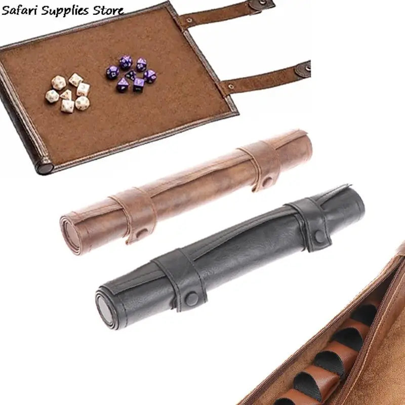 Fold-Flat PU Dice Tray & Storage - Design 4