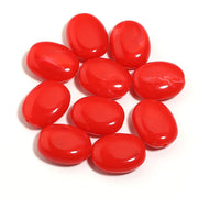 20pcs Flat Oval Acrylic Beads Double Color Imitation Jade Stone Loose Beads For Jewelry Making Bracelet Necklace DIY Accessories