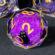 Dice DND Set, Resin Sharp Edge Polyhedral Liquid Dice, Gifts for DND Lovers - Handmade D&D Dice for Dungeon and Dragon Board Gam