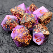 Handmade DND Gift For Board Games Polyhedral Resin DND Dice Set Role Playing Table Game RPG Dice Sharp Edge Dice-Layer13