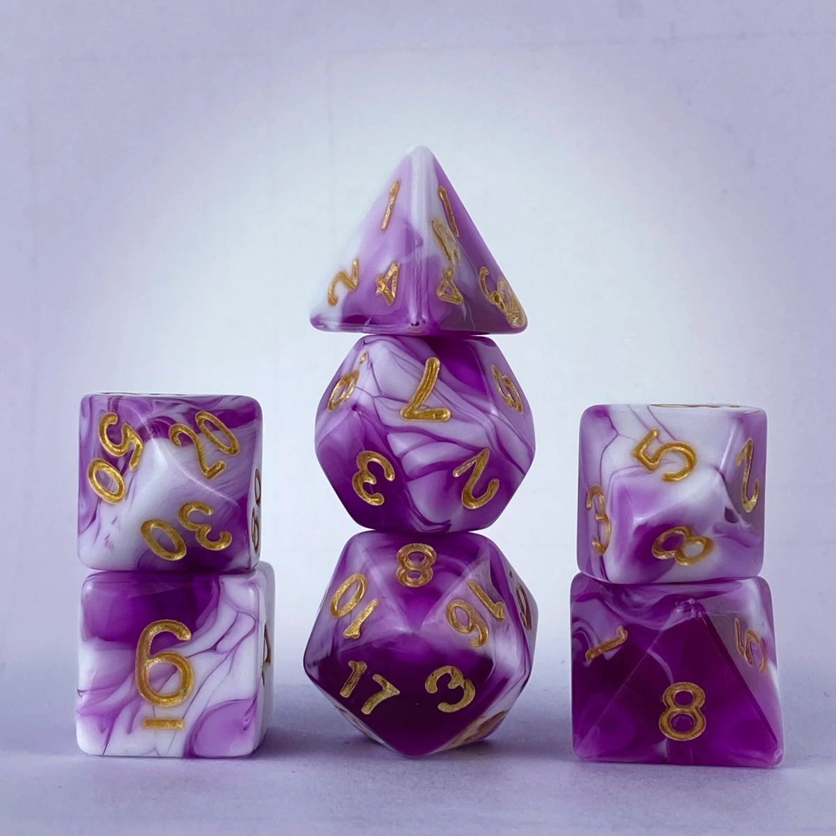Two-Tone Dice Set with Bag – 9 Colours to Choose From
