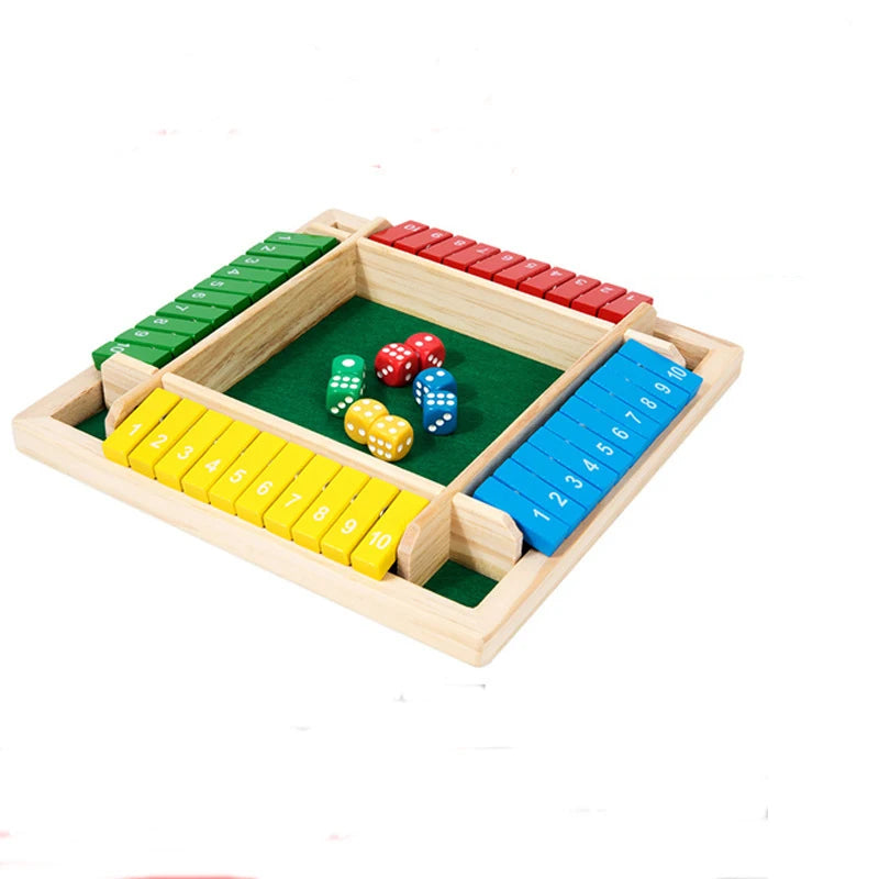 Fold-Flat Wooden Dice Tray - Design 9