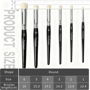 Yutiars 3/6Pcs Miniature Paint Brushes Wood Handle Fine Detail Brush for Enamel DND Warhammer 40K Citadel Model Figurines