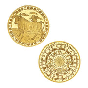 12 Creative Twelve Constellations Gold Plated encrusted Collectible Coins Abstract Art Zodiac Coin Set Crafts Gifts