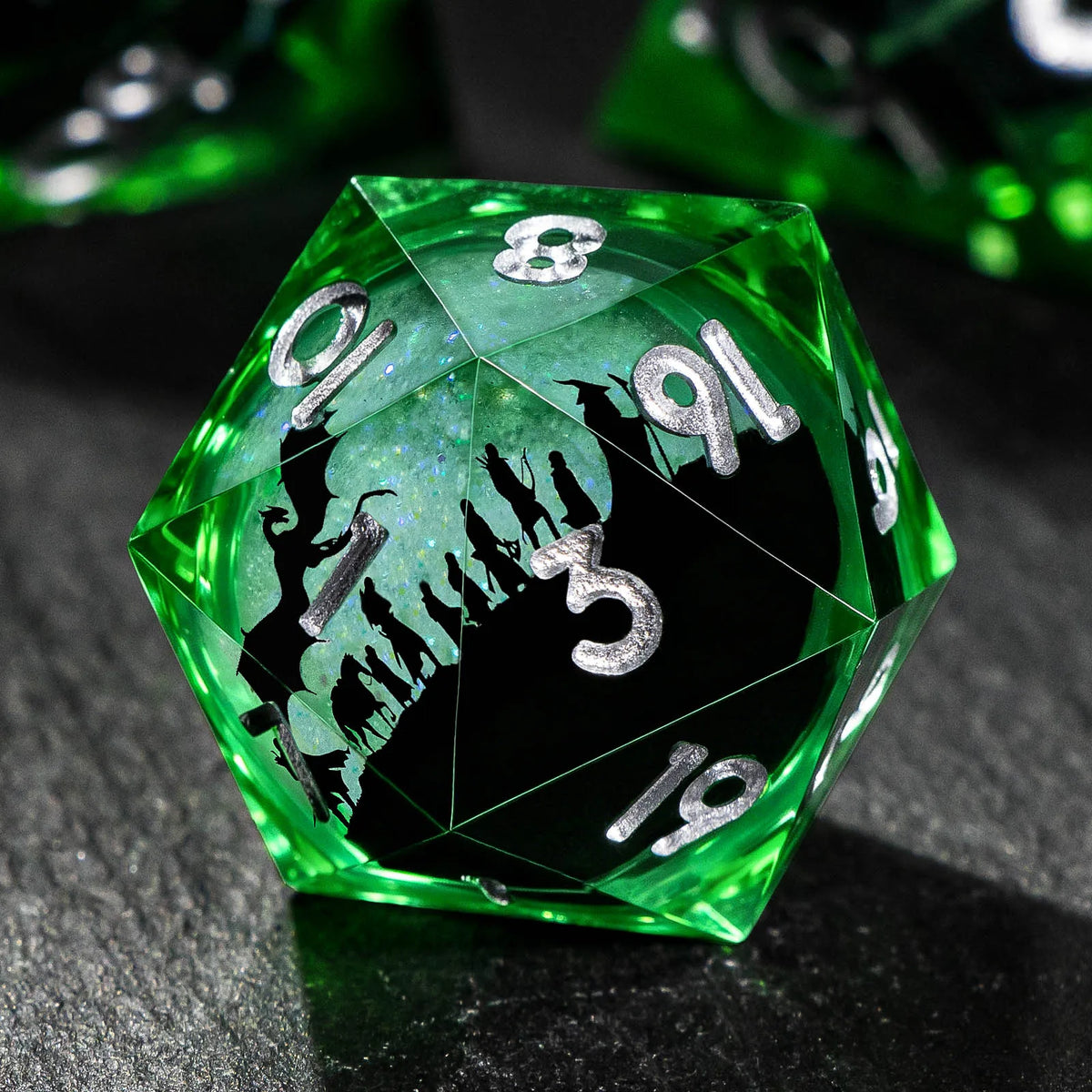 Liquid Core Resin D6 Dice Set - Design 4