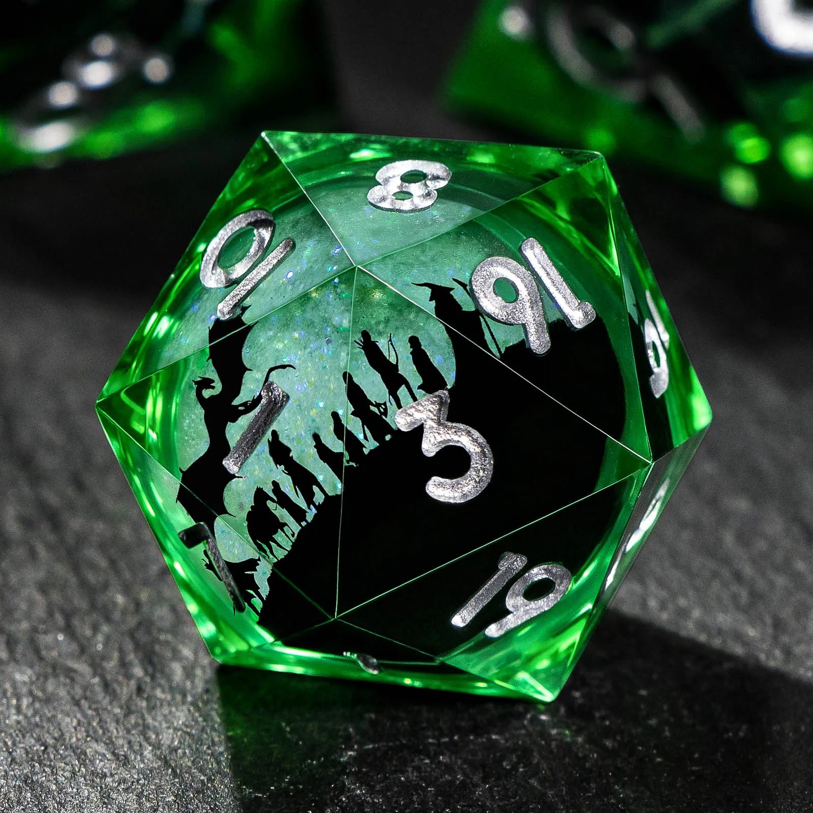 Liquid Core Resin D6 Dice Set - Design 4