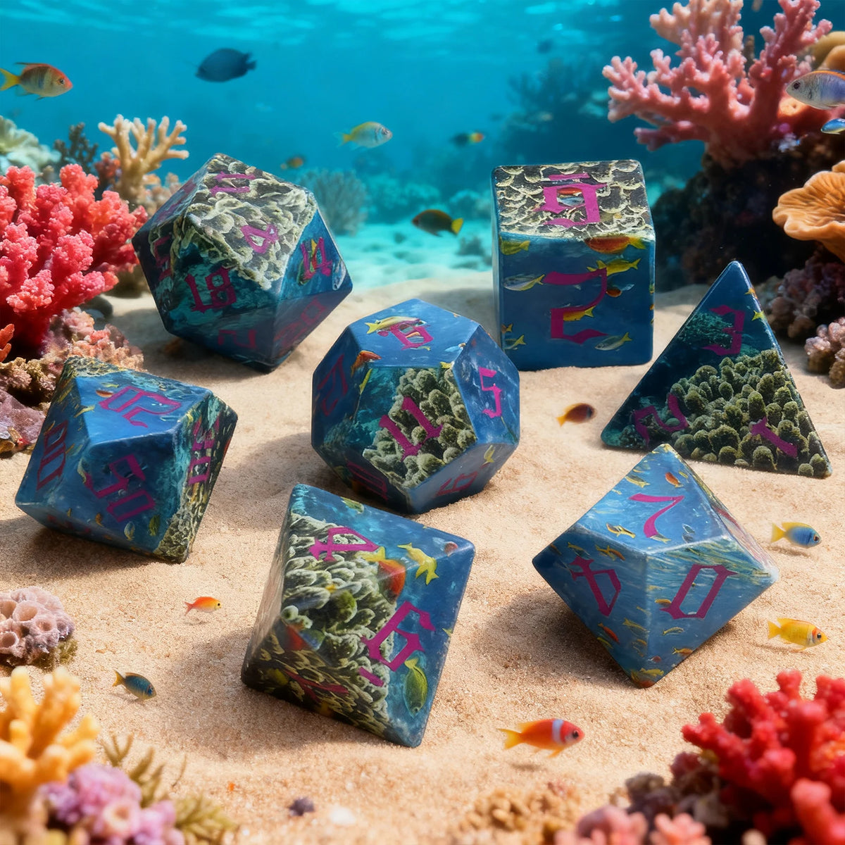 Acrylic Polyhedral RPG Dice Set