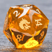 1-7pcs Purple Crystal Gemstone Dice Set Golden Word DND Dice Multi-sided Polyhedral Dice for D&D Game COC Role Playing RPG Table