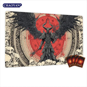 Demon Messenger and Rune Array Magic Card Battle Mat MTG Playmat Anti-slip Base Gathering Gaming Mats Board Game Mat for TCG