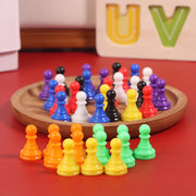New 32pcs Chessman Plastic Pawns Checkers Pieces For Games Tabletop Markers Components 2.5*1.5cm