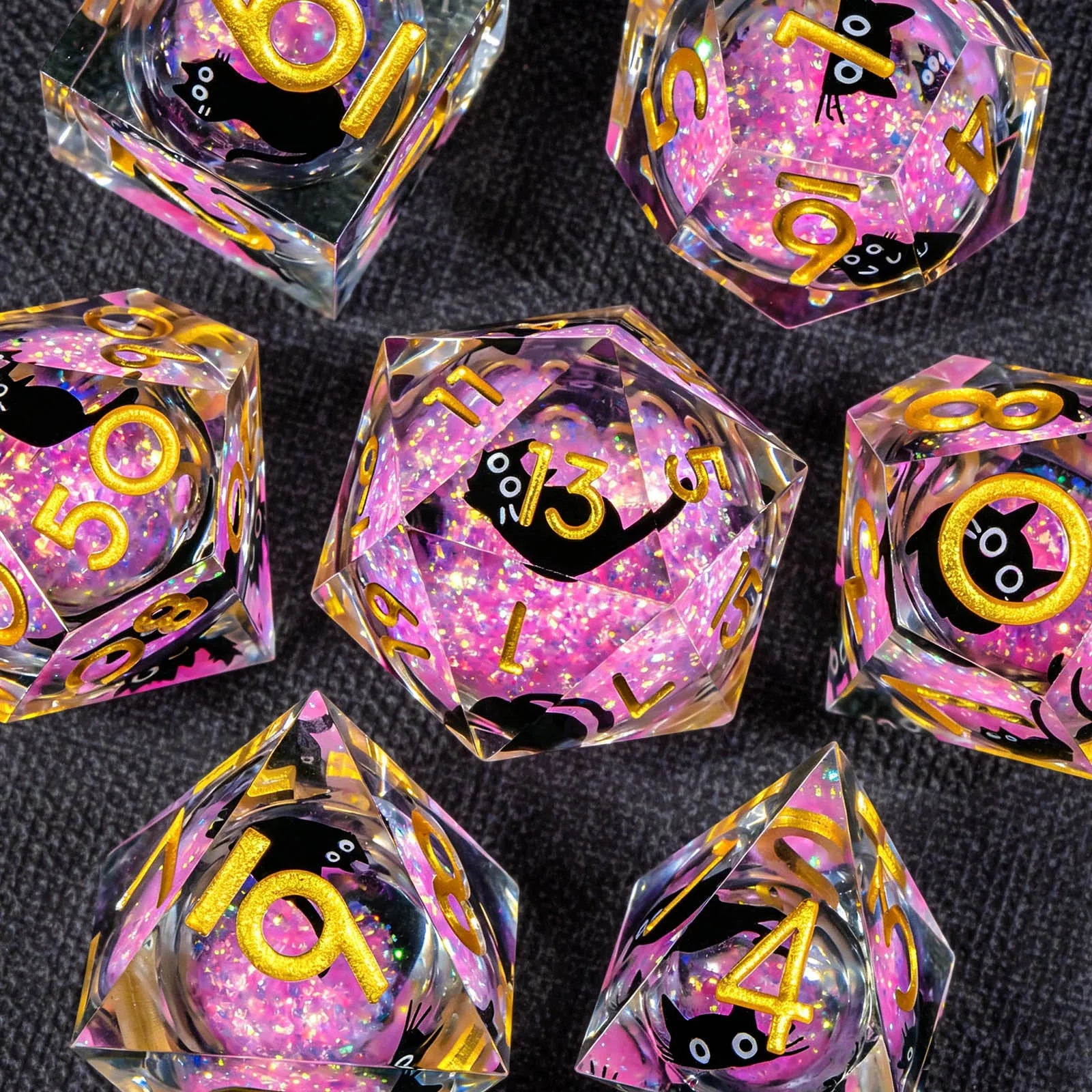 Liquid Core Resin D6 Dice Set - Design 3