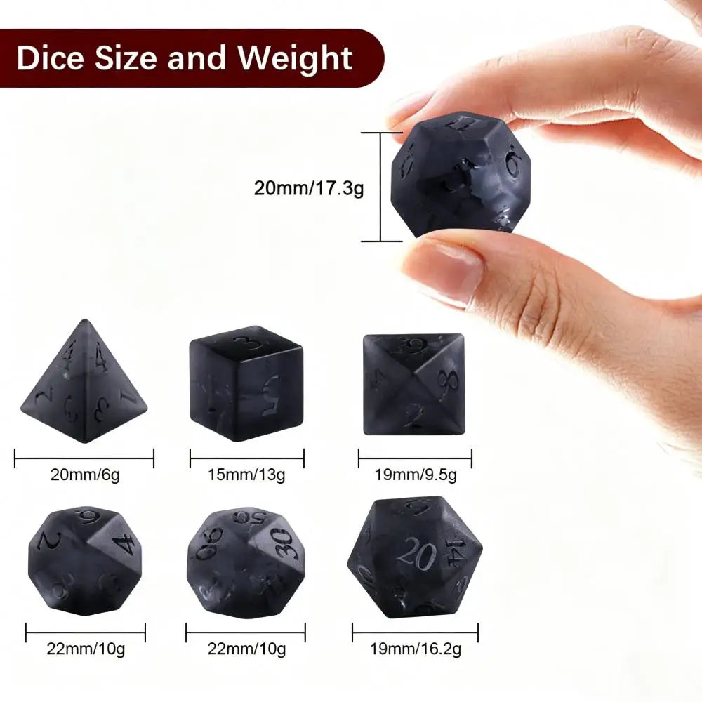 Frosted Gemstone Dice Set – 2 Colours to Choose From