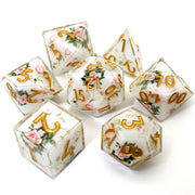 Handmade DND Gift For Board Games Polyhedral Resin DND Dice Set Role Playing Table Game RPG Dice Sharp Edge Dice-Layer13