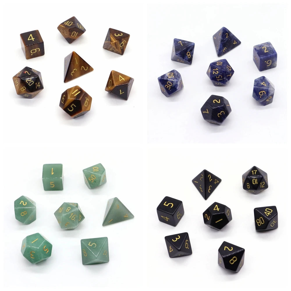 Crystal RPG Dice Set - 7 Piece - Design 6