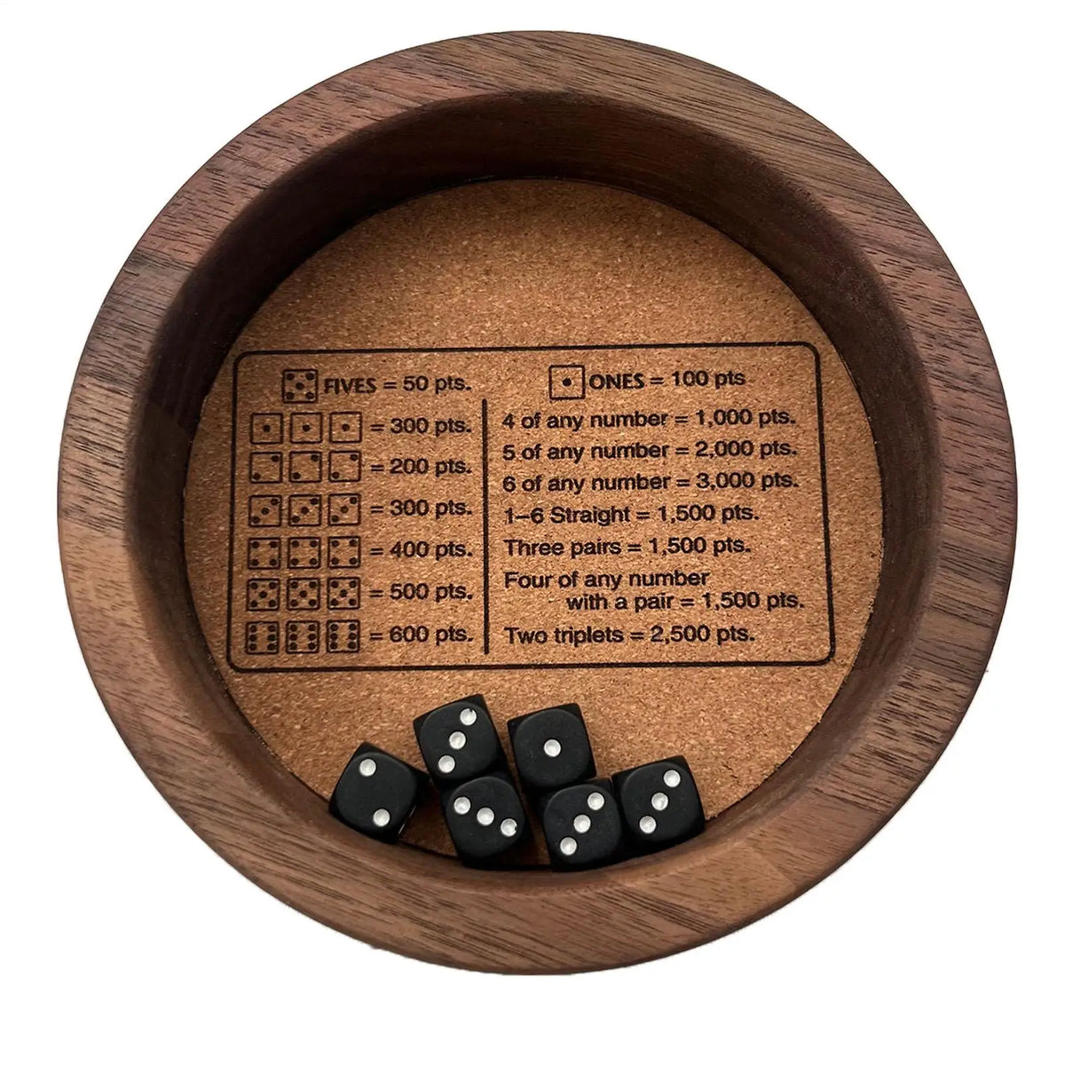 Fold-Flat Wooden Dice Tray - Design 5
