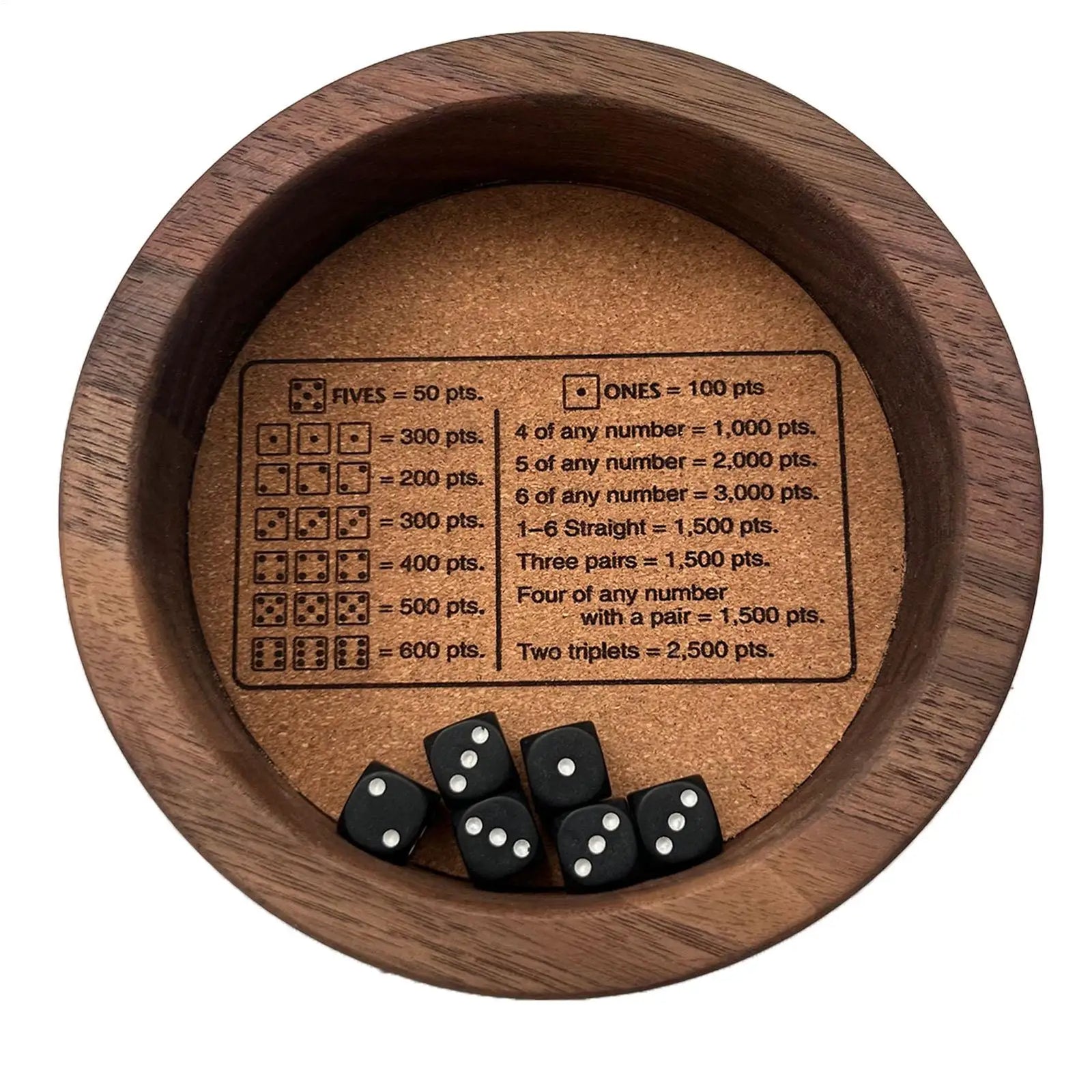 Fold-Flat Wooden Dice Tray - Design 5