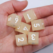 MINI PLANET DND 6pcs D6 Dice Set for TRPG Board Game Resin Dice with Sharp Edges 16mm 6-sided Dice Wholesale Custom