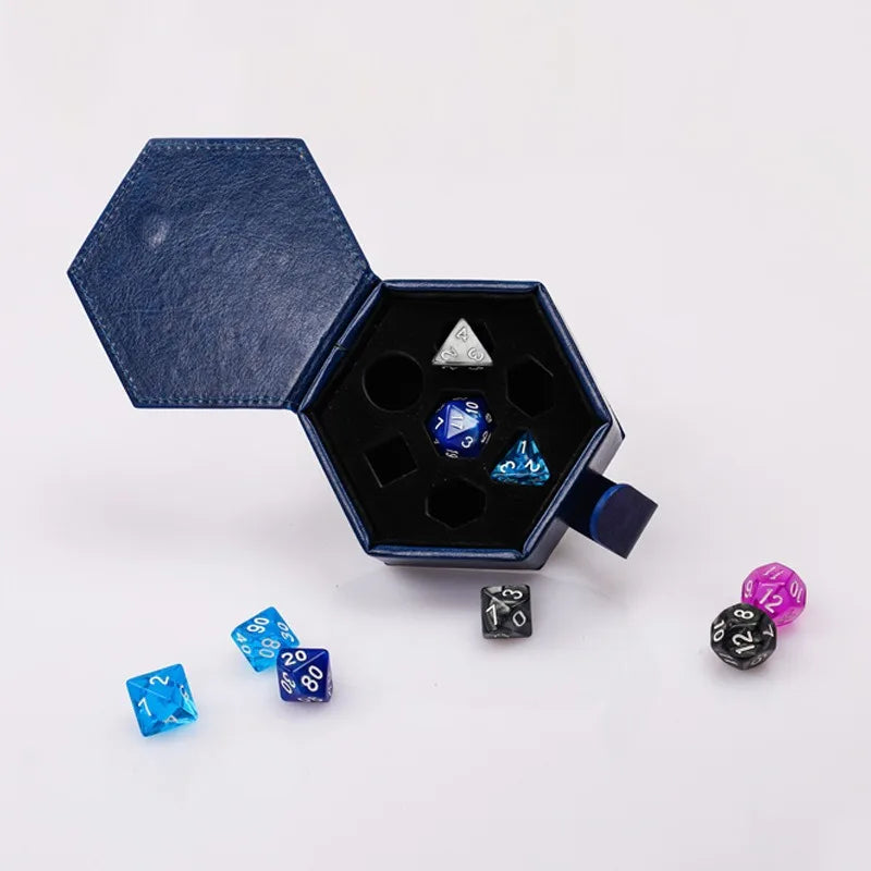 PU Hexagon Dice Storage Bag – 3 Colours to Choose From